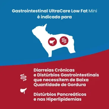Racao Vet Life Gastrointestinal UltraCare Low Fat  2